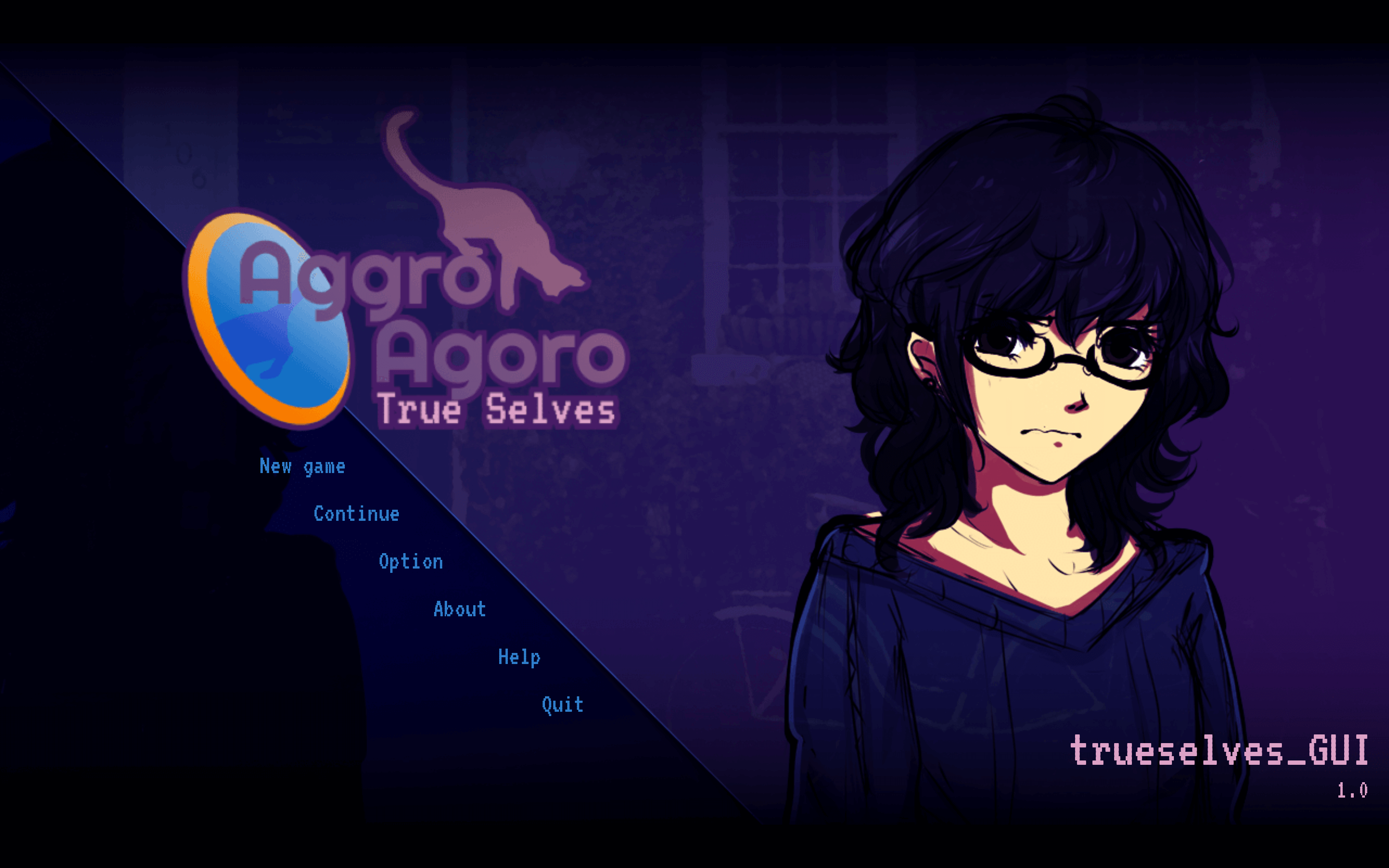 Showcase true selves:Aggro Agoro gui-design title screen